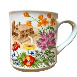 Cabin Flower Mug Handmade